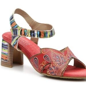 L'ARTISTE Spring Step 39 /US 8.5-9 Civika Butterfly Sandal Artistry Psychedelics